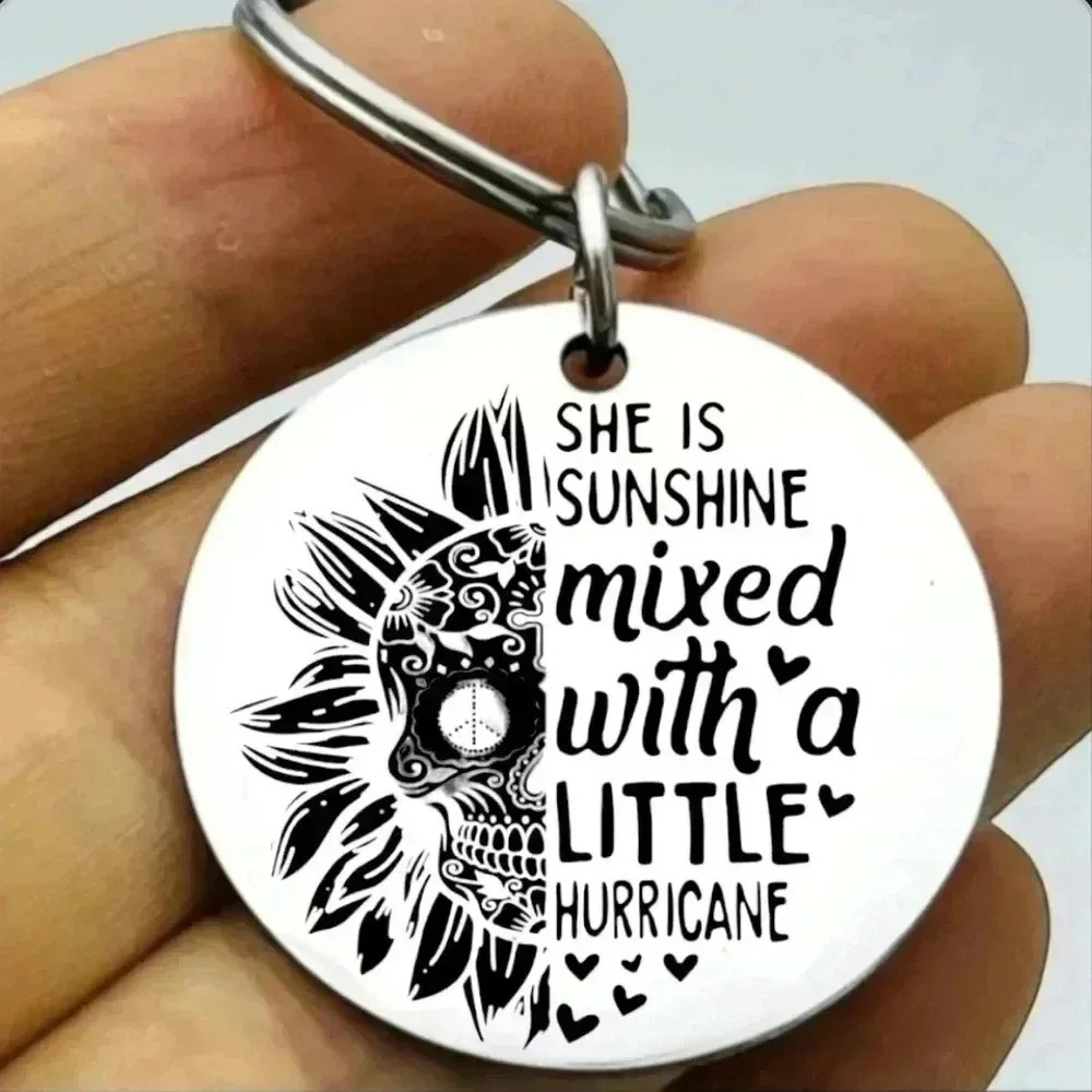 Sunshine mixed with littlr hurricane hot art keychain